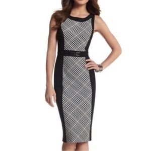 White House Black Market houndstooth sheath dress